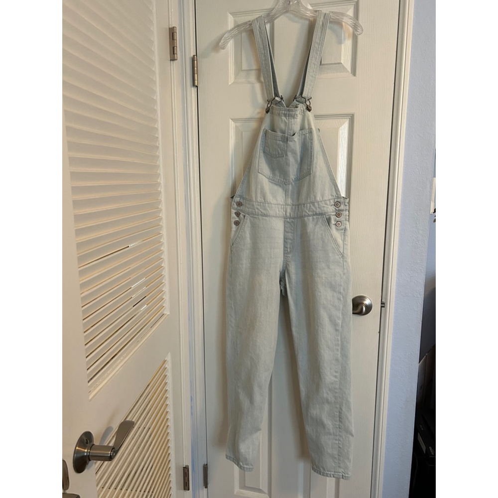 Hollister Light Wash Denim Overalls